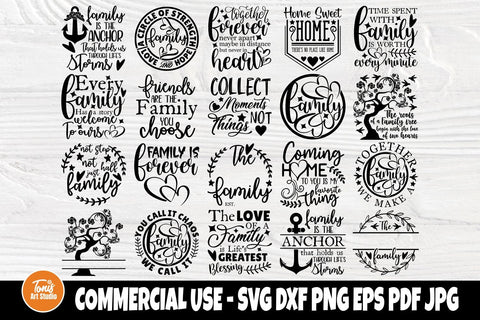 Family SVG Bundle, Home Svg, Family Quotes, Cricut Svg Files SVG TonisArtStudio 