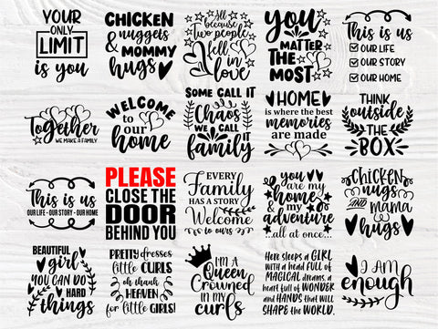 Family SVG Bundle, Home Svg, Motivational Signs SVG TonisArtStudio 