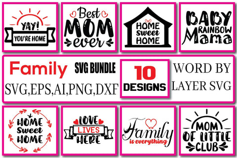Family SVG Bundle Vol. 1 SVG Craftlabsvg24 