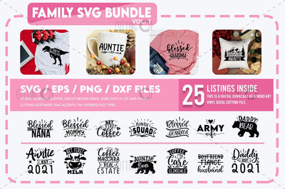 Family Svg Bundle vol 1 SVG Designangry 