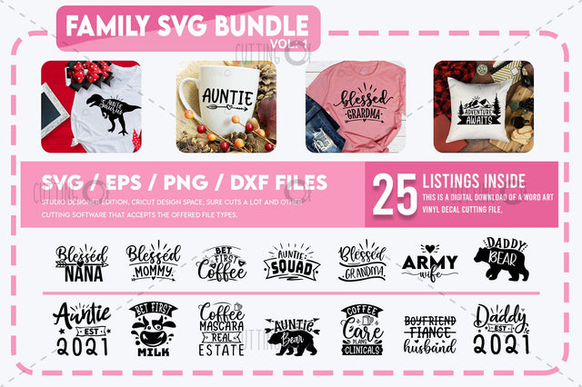 Family Svg Bundle vol 1 SVG Designangry 