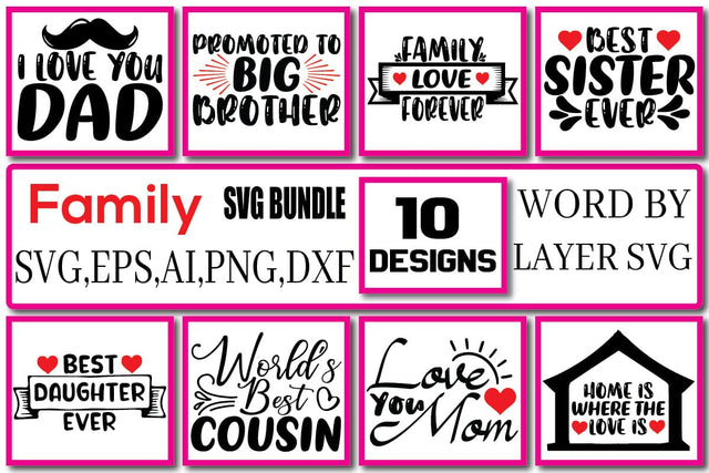 Family SVG Bundle Vol. 2 SVG Craftlabsvg24 