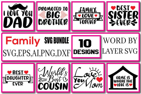 Family SVG Bundle Vol. 2 SVG Craftlabsvg24 