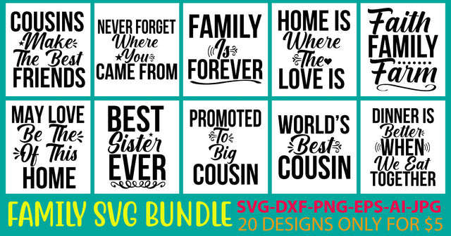 Family Svg Bundle Vol. 2 SVG Syaman 