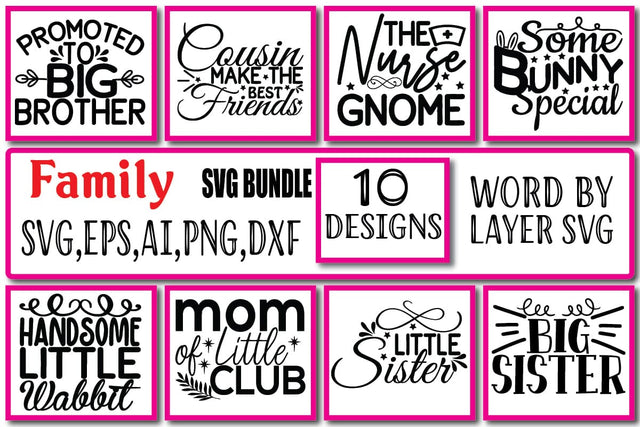 Family SVG Bundle Vol. 3 SVG Craftlabsvg24 
