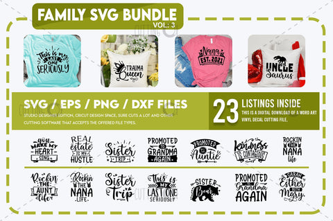 Family Svg Bundle vol 3 SVG Designangry 