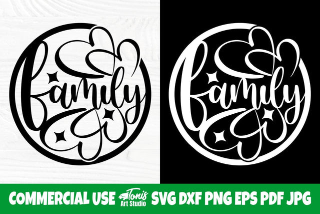 Family SVG Cut File, Farmhouse Sign Svg, Cricut SVG TonisArtStudio 