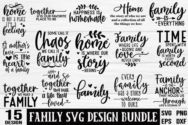Family SVG Design Bundle, Family Sign SVG FiveStarCrafting 