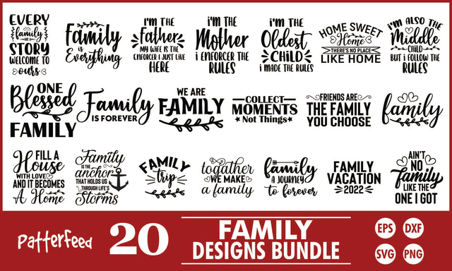 Family SVG Designs Bundle SVG PatternFeed8 
