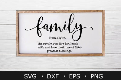 Family svg, Family Definition svg, Family Sign SVG Chamsae Studio 