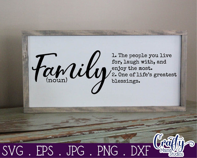 Family Svg - Family Definition SVG SVG Crafty Mama Studios 