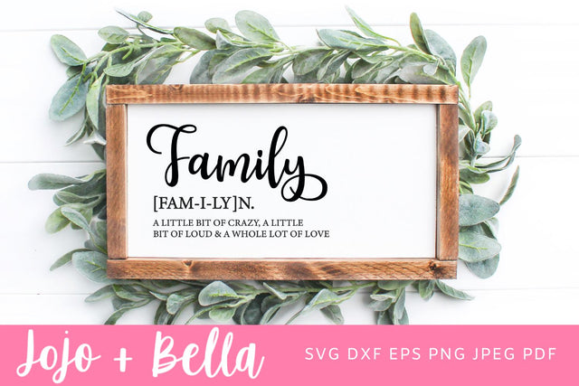 Family Svg, Family Script Svg, Family Sign Svg, Family Shirt Svg, Family Reunion Svg,Svg files for Cricut, Sublimation, Silhouette SVG Jojo&Bella 