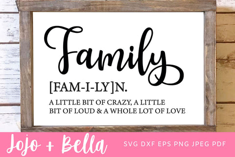 Family Svg, Family Script Svg, Family Sign Svg, Family Shirt Svg, Family Reunion Svg,Svg files for Cricut, Sublimation, Silhouette SVG Jojo&Bella 