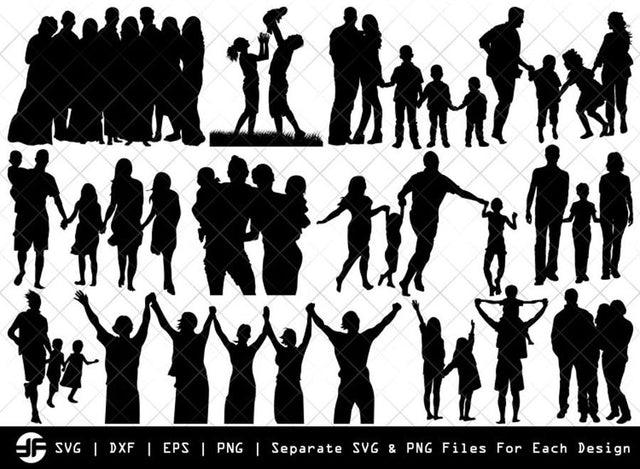 Family SVG | Family Silhouette Bundle | SVG Cut File SVG ETC Craft 