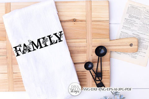 Family SVG | Floral Rose Farmhouse Design SVG Diva Watts Designs 