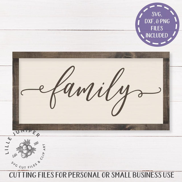 Family SVG | Home SVG | Rustic Sign Design SVG LilleJuniper 