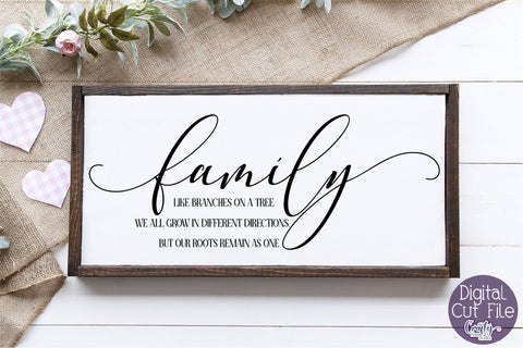 Family Svg, Like Branches On A Tree, Family Quote SVG Crafty Mama Studios 