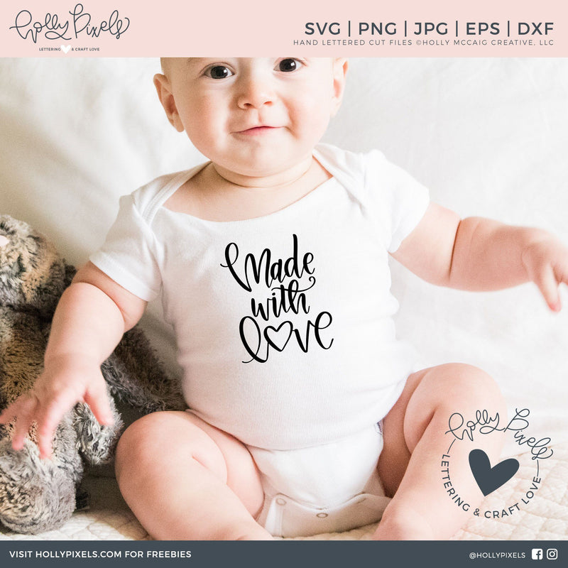 Family SVG | Made with Love SVG | New Baby SVG | Newborn svg File - So ...