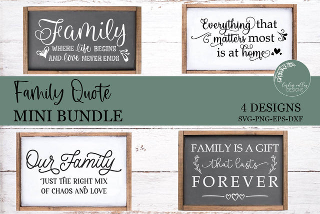 Family SVG Mini Bundle-Family Quote SVG Bundle SVG Linden Valley Designs 