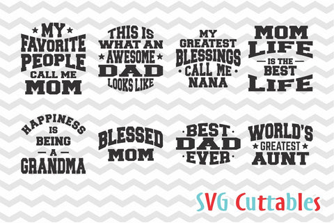 Family svg template bundle SVG Svg Cuttables 