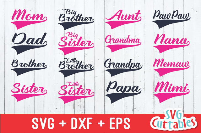 Family Text Tails SVG Svg Cuttables 