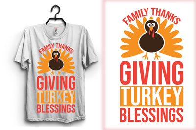 family thanks giving turkey blessings SVG SVGista 