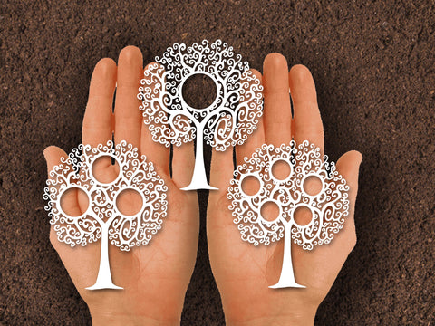 Family tree Fame Paper cut SVG Johan Ru designs 