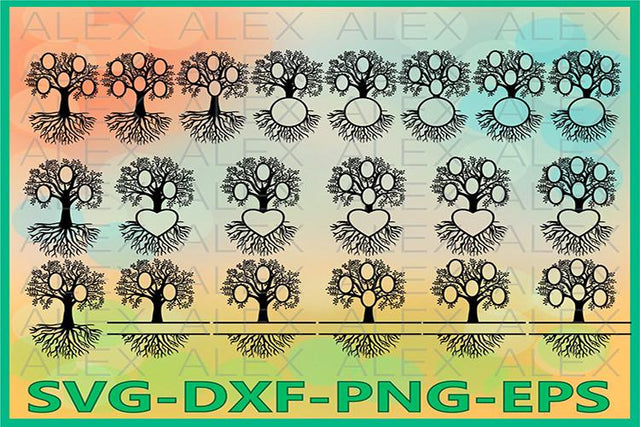 Family Tree Monogram Svg SVG AlexSVGStudio 