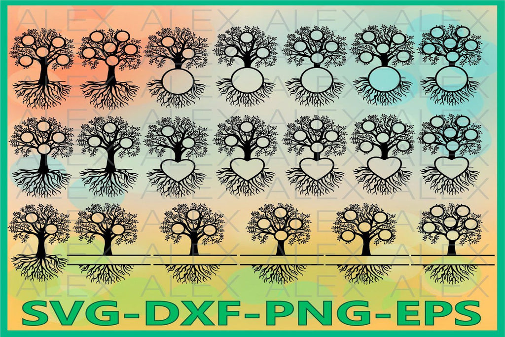 Family Tree Monogram Svg - So Fontsy