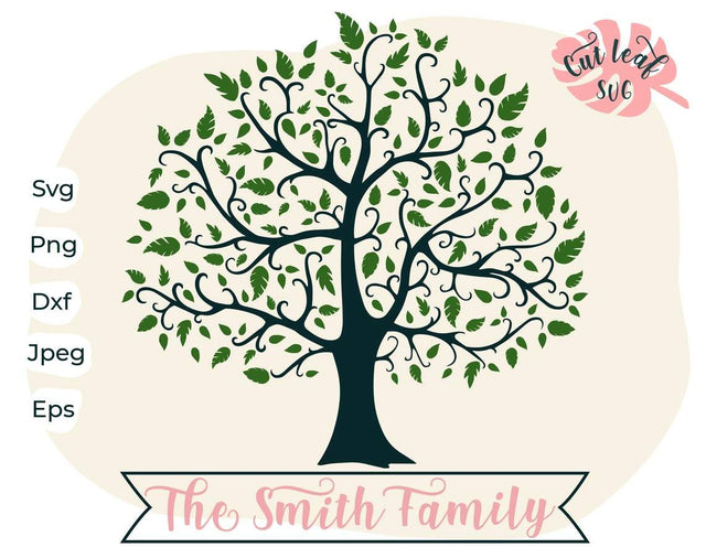 Family tree svg, Family Reunion Svg, Family monogram svg, Tree of life svg, Tree svg, Family quotes svg, Family tree dxf, Family name svg SVG CutLeafSvg 