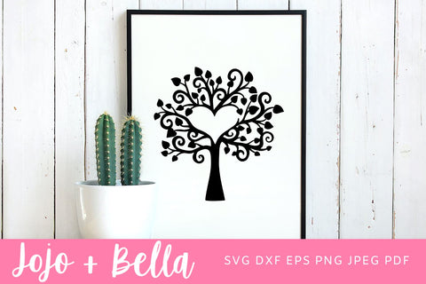 Family Tree Svg, Tree Svg, Family Svg, Heart Svg, Family Reunion Svg, Love Svg, Svg files for Cricut, Sublimation designs downloads SVG Jojo&Bella 