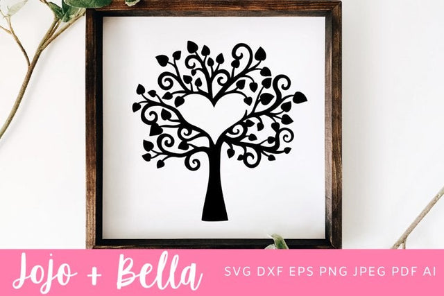Family Tree Svg, Tree Svg, Family Svg, Heart Svg, Family Reunion Svg, Love Svg, Svg files for Cricut, Sublimation designs downloads SVG Jojo&Bella 