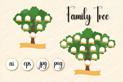 Family Tree Template | Genealogical Tree Printable Worksheet Sublimation AnnaViolet_store 
