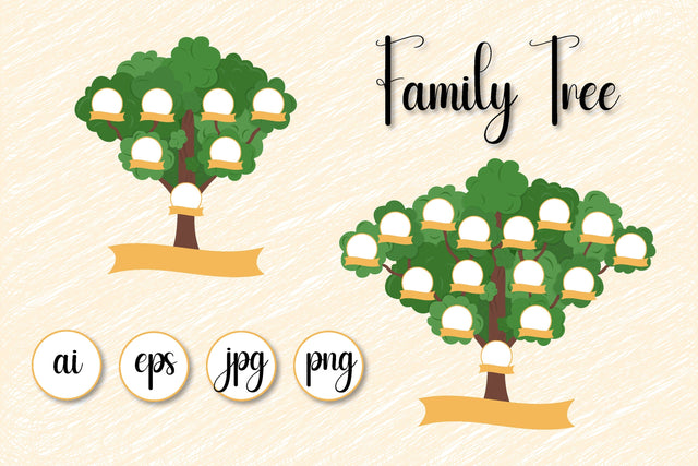 Family Tree Template | Genealogical Tree Printable Worksheet Sublimation AnnaViolet_store 