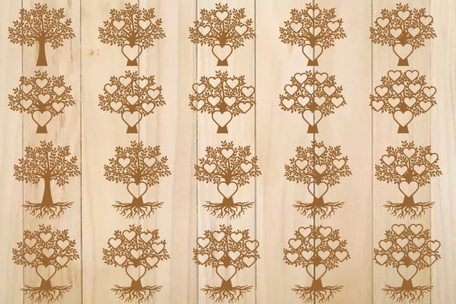 Family Trees With Hearts SVG Yuliya 