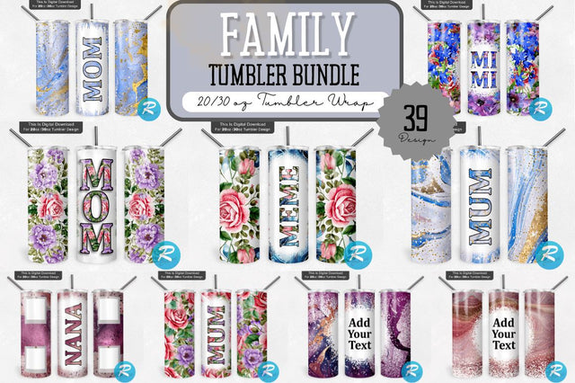 Family Tumbler Bundle Sublimation Regulrcrative 