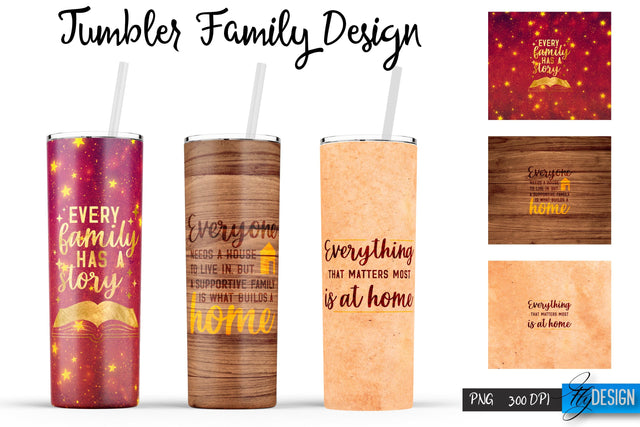 Family Tumblers | Family Quotes Sublimation | PNG 20 Oz Tumbler | Tumbler Wrap Sublimation Fly Design 