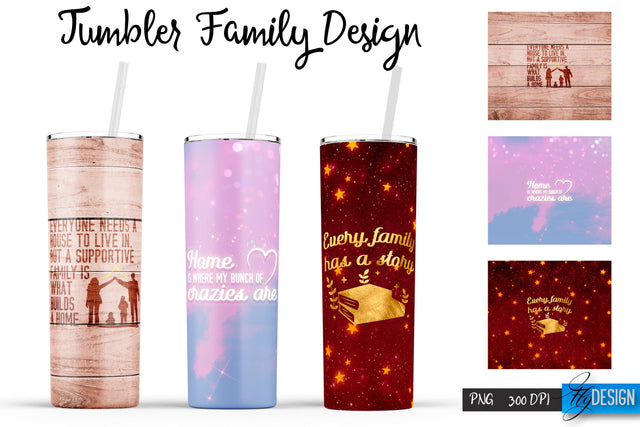 Family Tumblers | Family Quotes Sublimation | PNG 20 Oz Tumbler | Tumbler Wrap Sublimation Fly Design 