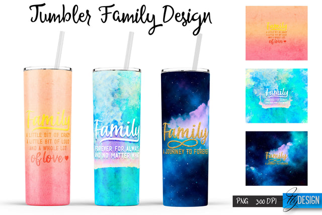 Family Tumblers | Family Quotes Sublimation | PNG 20 Oz Tumbler | Tumbler Wrap Sublimation Fly Design 