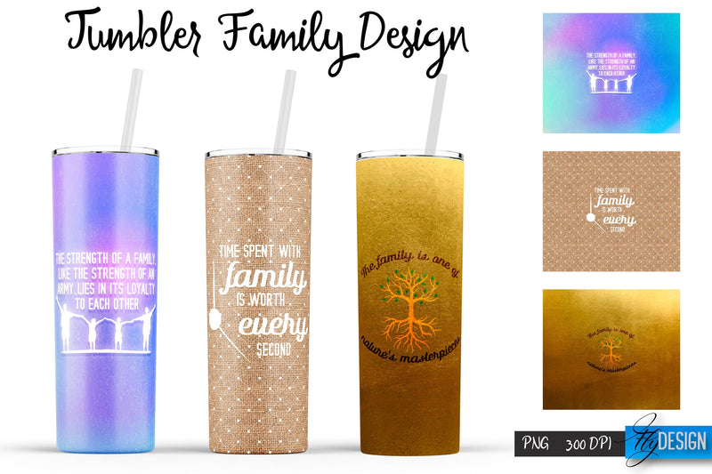 Family Tumblers | Family Quotes Sublimation | PNG 20 Oz Tumbler | Tumbler Wrap Sublimation Fly Design 
