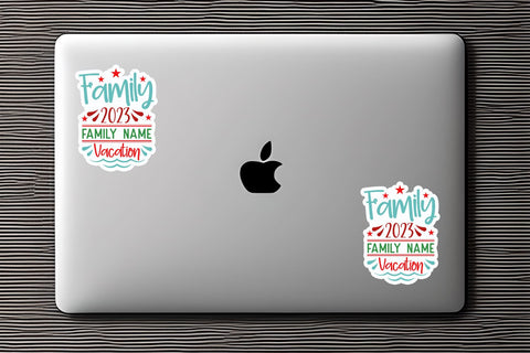 Family Vacation 2023 Sticker Bundle Sublimation DESIGNS DARK 