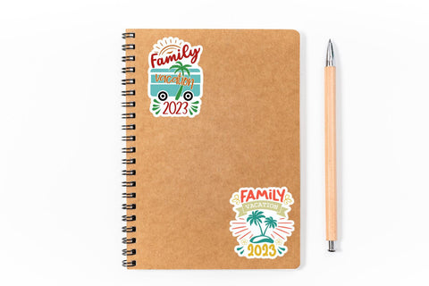 Family Vacation 2023 Sticker Bundle Sublimation DESIGNS DARK 