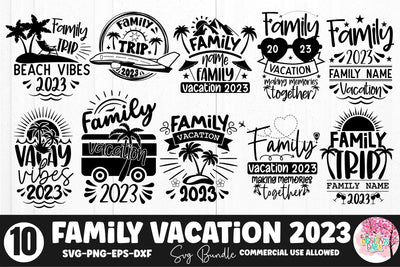 Family Vacation 2023 SVG Bundle SVG DESIGNS DARK 