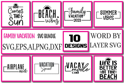 Family Vacation SVG Bundle Vol. 1 SVG Craftlabsvg24 
