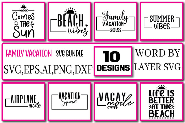 Family Vacation SVG Bundle Vol. 1 SVG Craftlabsvg24 