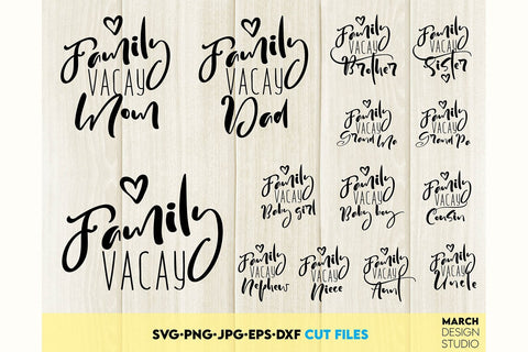 Family Vacay SVG Bundle | Family Trip Matching Shirts SVG SVG March Design Studio 