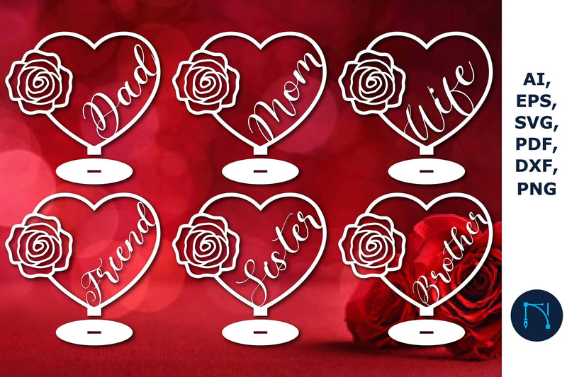Family Valentine Decorations SVG Bundle SVG MD JOYNAL ABDIN 