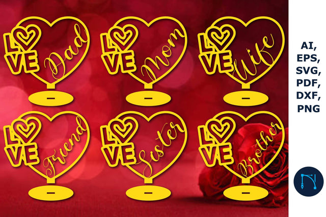 Family Valentine Decorations SVG Bundle SVG MD JOYNAL ABDIN 