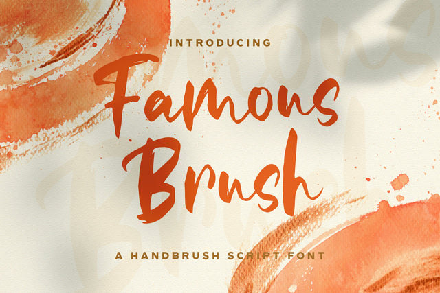 Famous Brush - Textured Brush Font Font StringLabs 