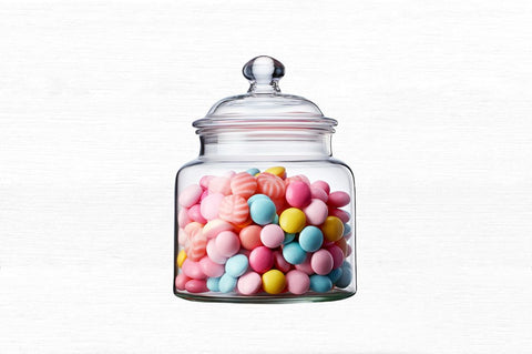 Fancy Clear Glass Candy Jar Clipart Sublimation Regulrcrative 